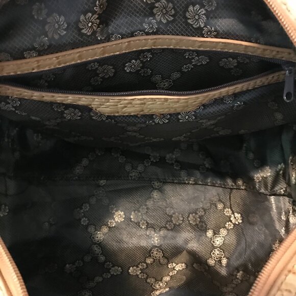 Tan Crocodile Embossed Satchel - Picture 11 of 13